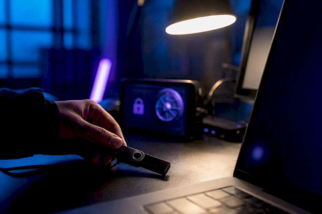 Close-up of developer tools for API key security