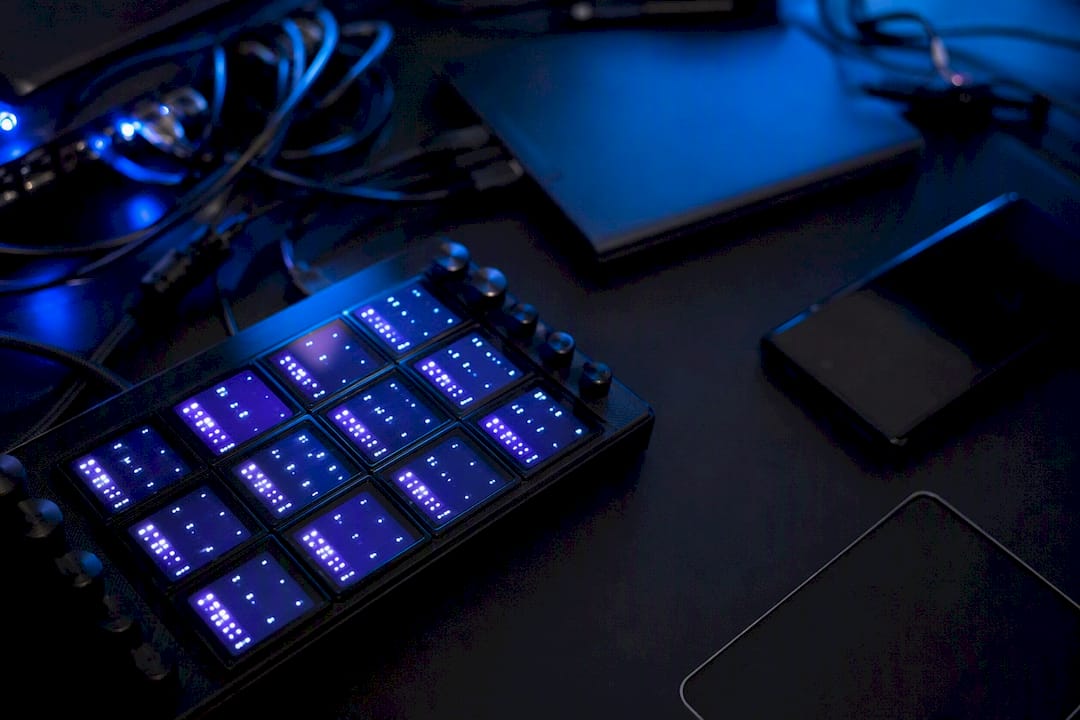 Close-up of crypto slippage monitoring hardware