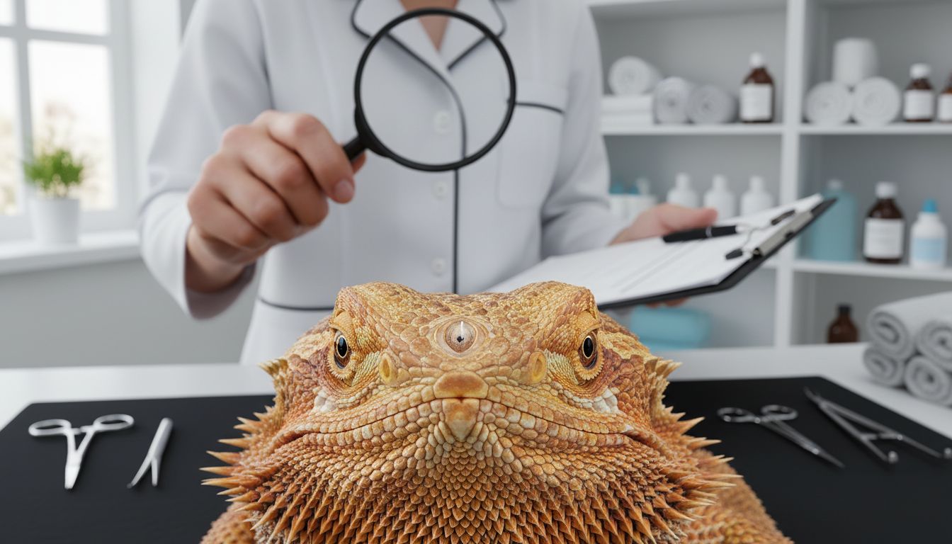 胡须龙 额头特写