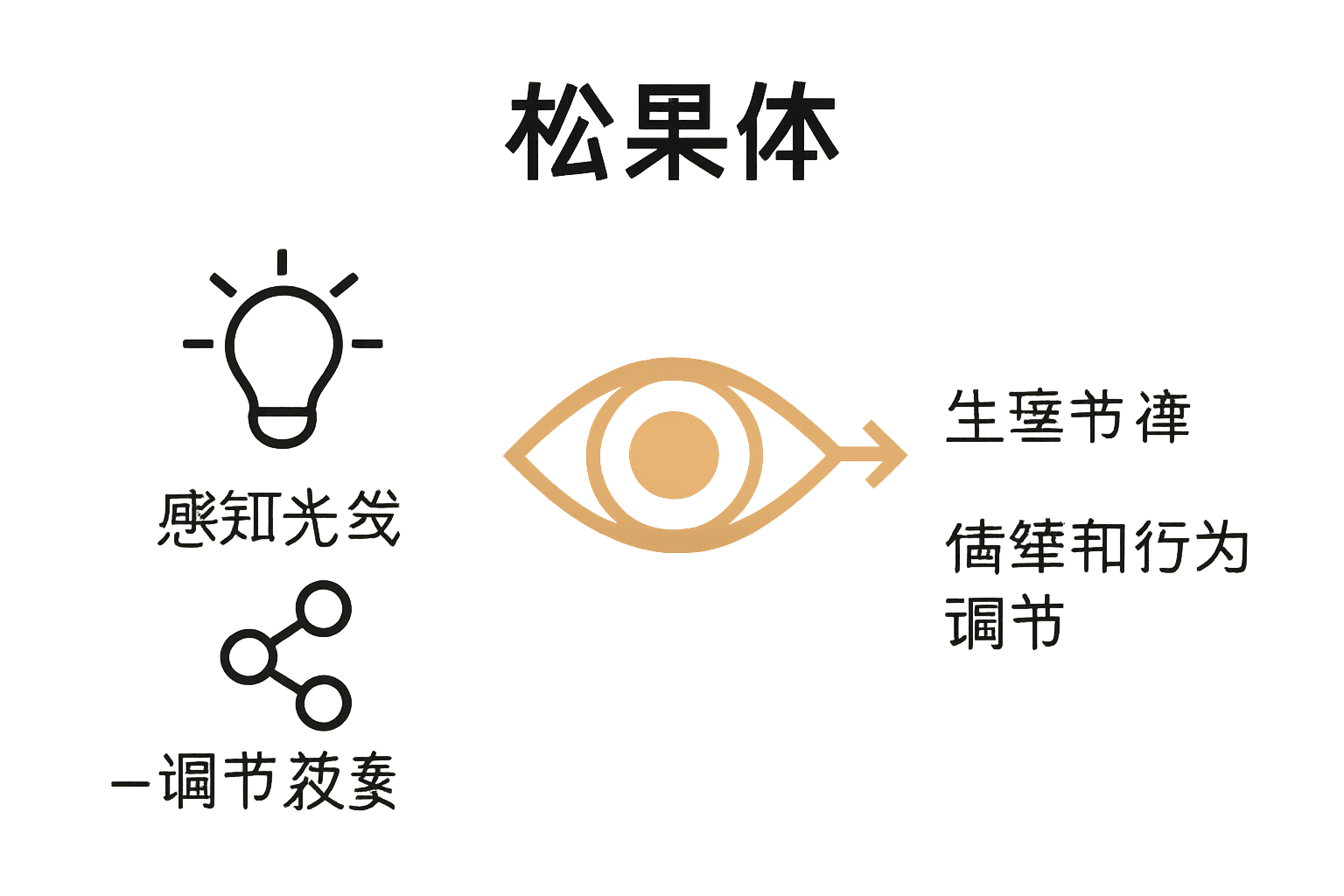 松果体主要功能与生理作用信息图