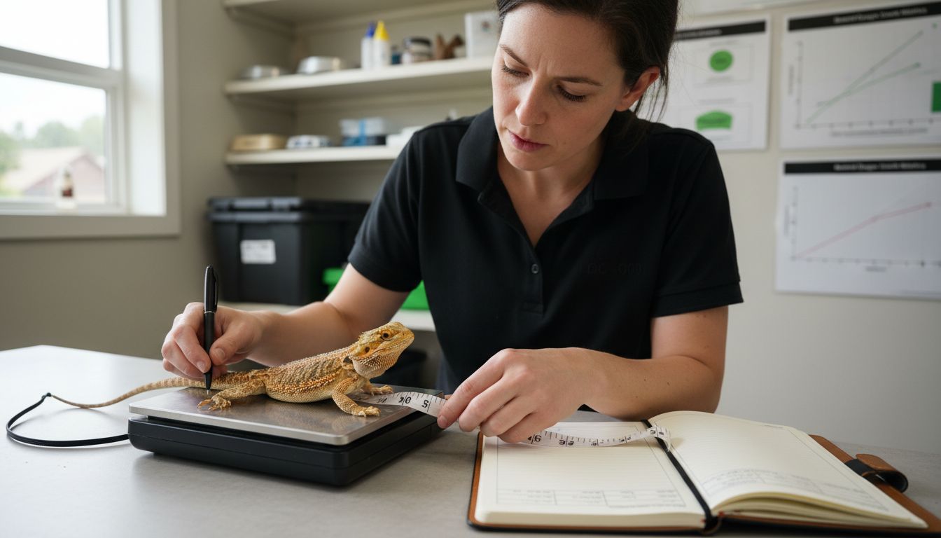 饲养员胡须龙测量