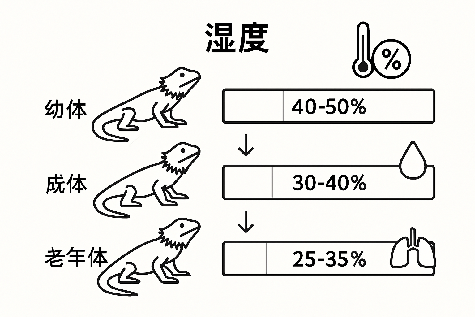 须龙不同生长阶段所需湿度范围一览