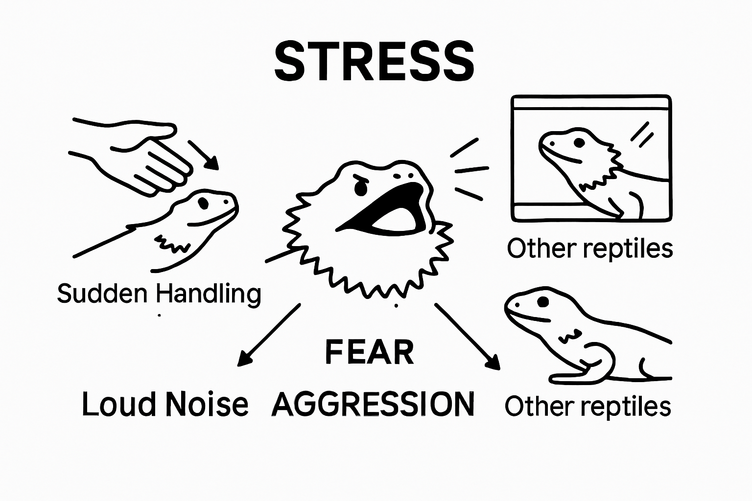 Infographic showing causes and signs of hissing