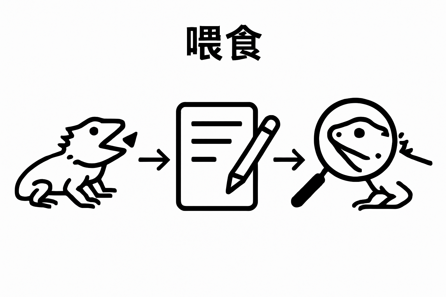 记录并观察胡子龙的进食情况