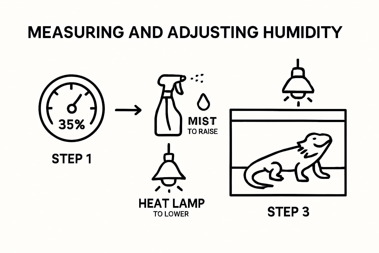 Infographic showing steps to control humidity