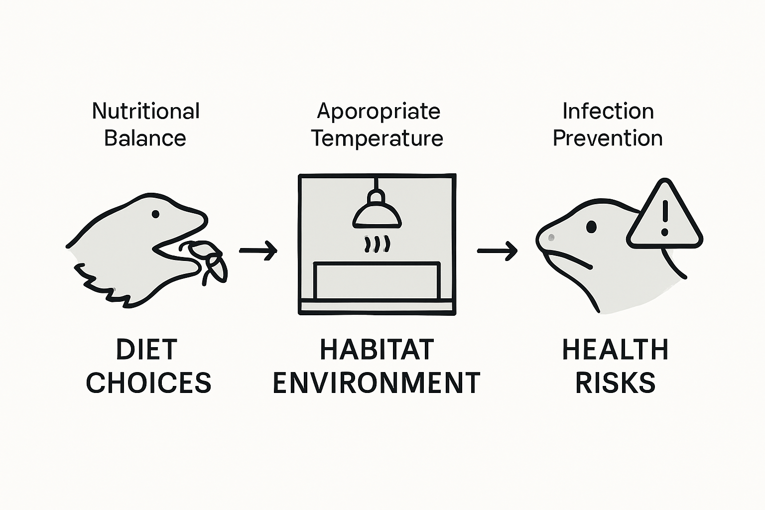 Infographic showing bearded dragon oral disease risks