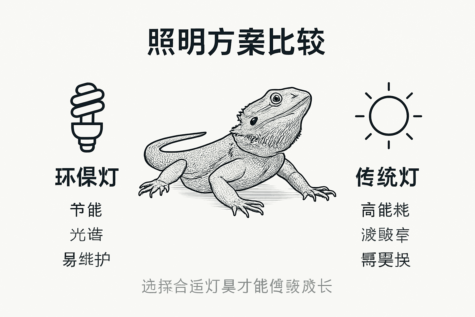胡须龙照明方案关键参数对比一览图