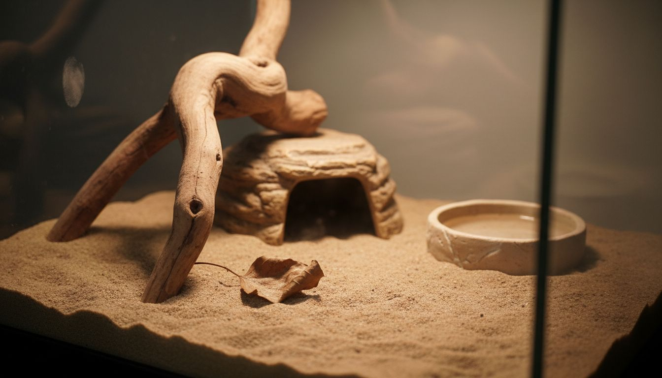 鬃狮蜥躲避屋的细节布置展示