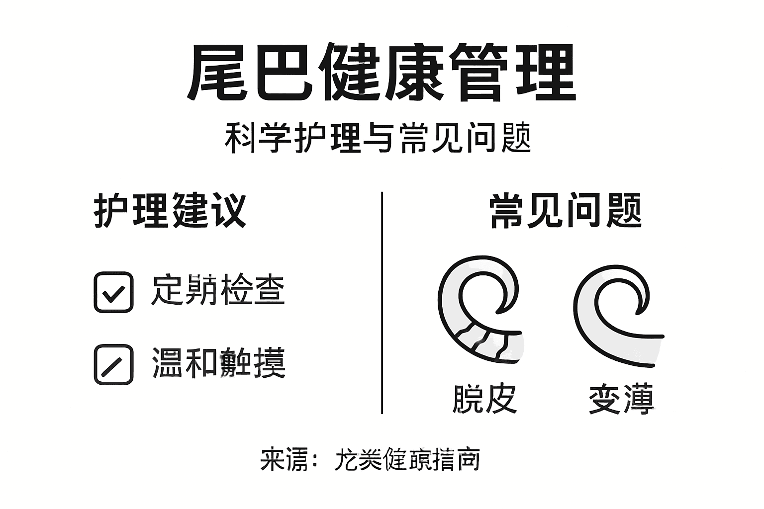 胡须龙尾部健康管理一览