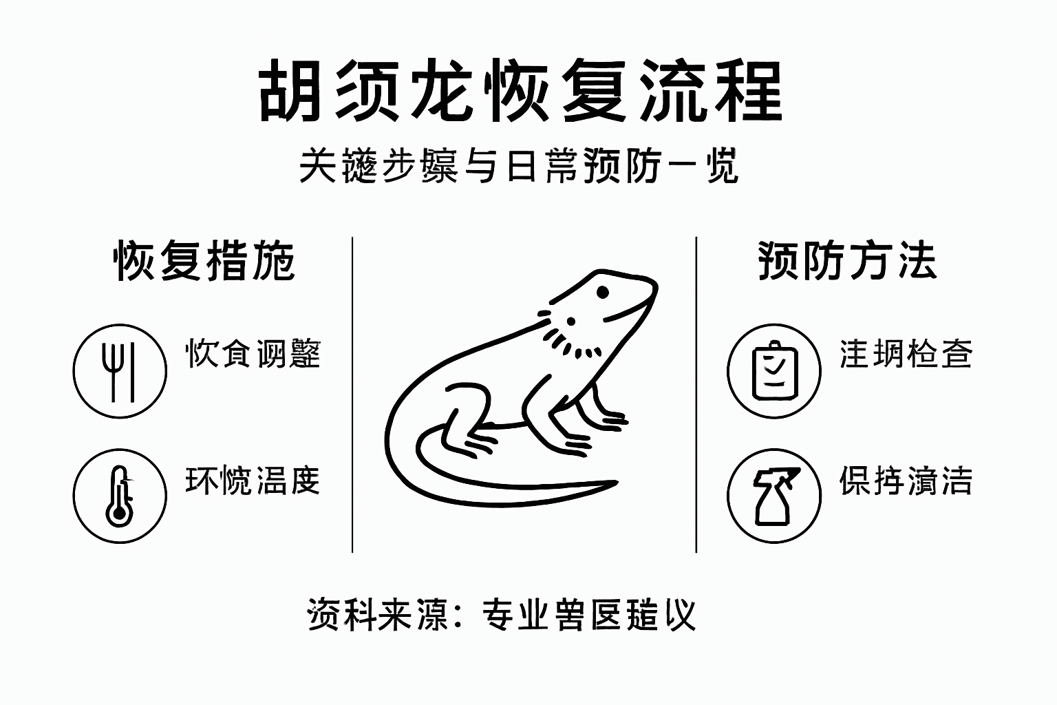 胡须龙健康养护及疾病预防简易流程一览