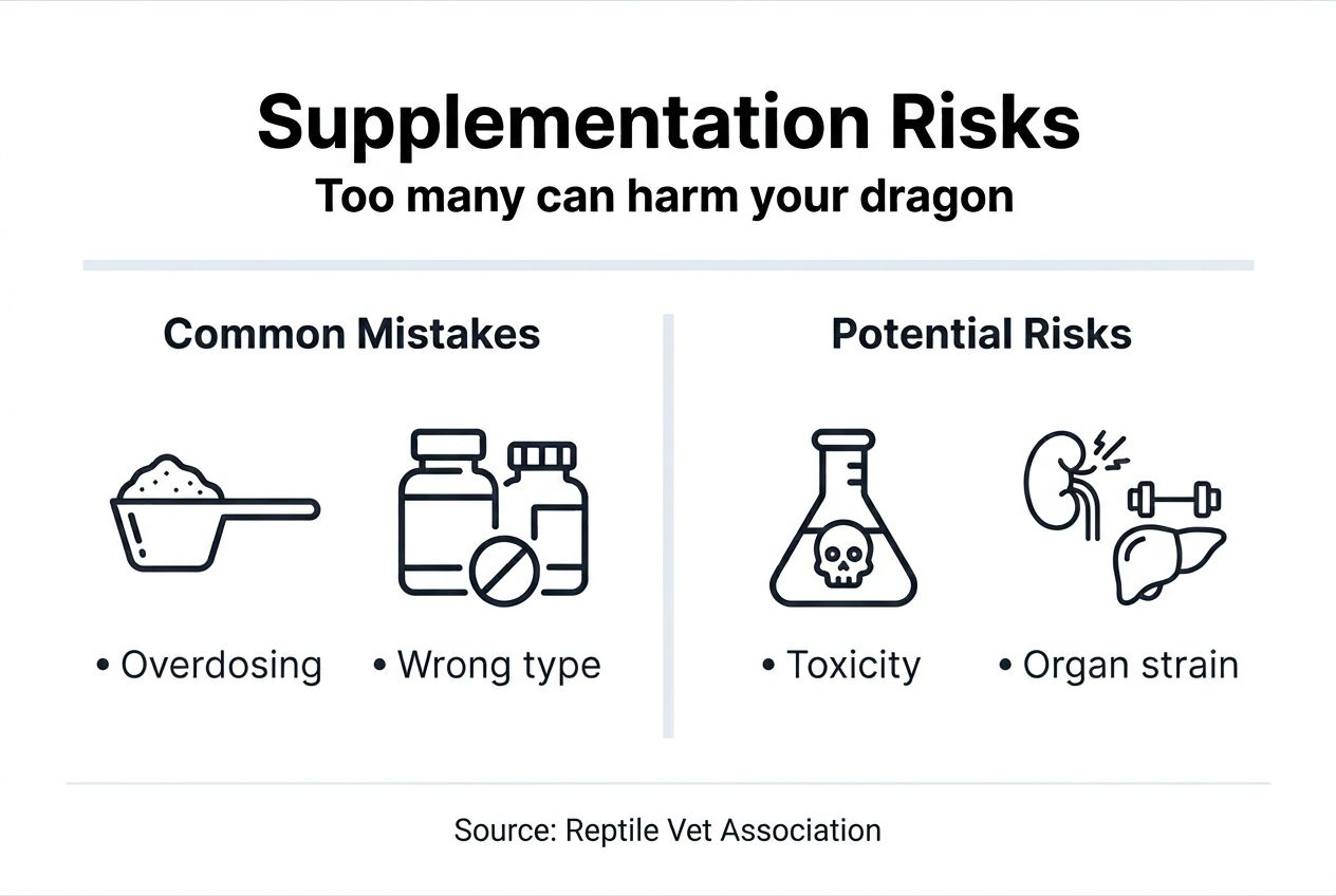 Infographic outlining supplement risks for dragons