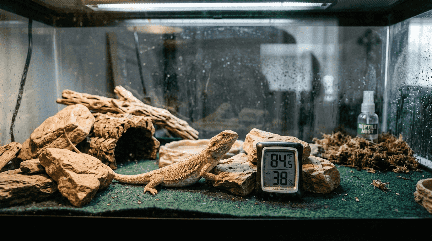 Humidity setup for bearded dragon shedding