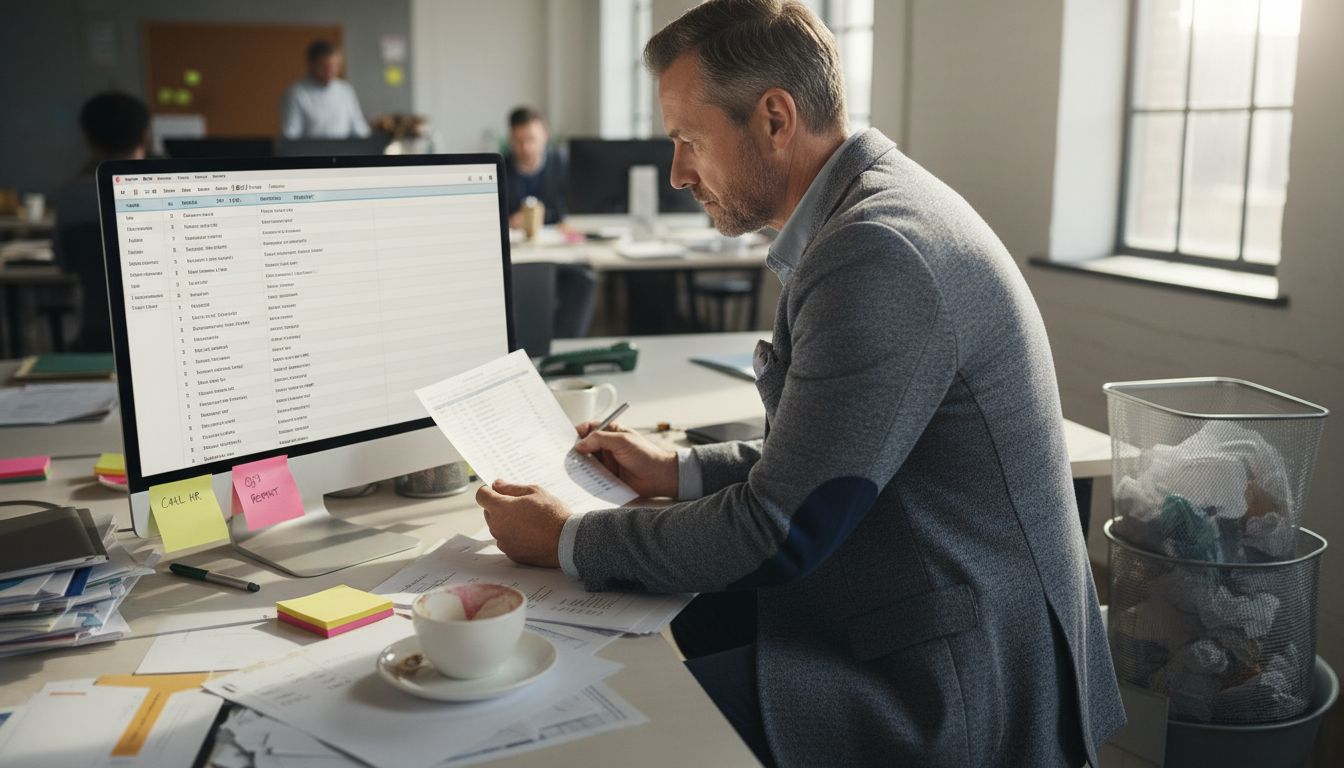 Worker cross-checks contacts for errors