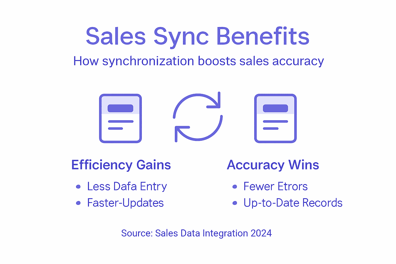 Infographic showing sync benefits for tech sales teams