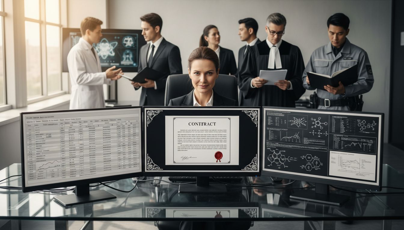 Business leader coordinating translation across industries