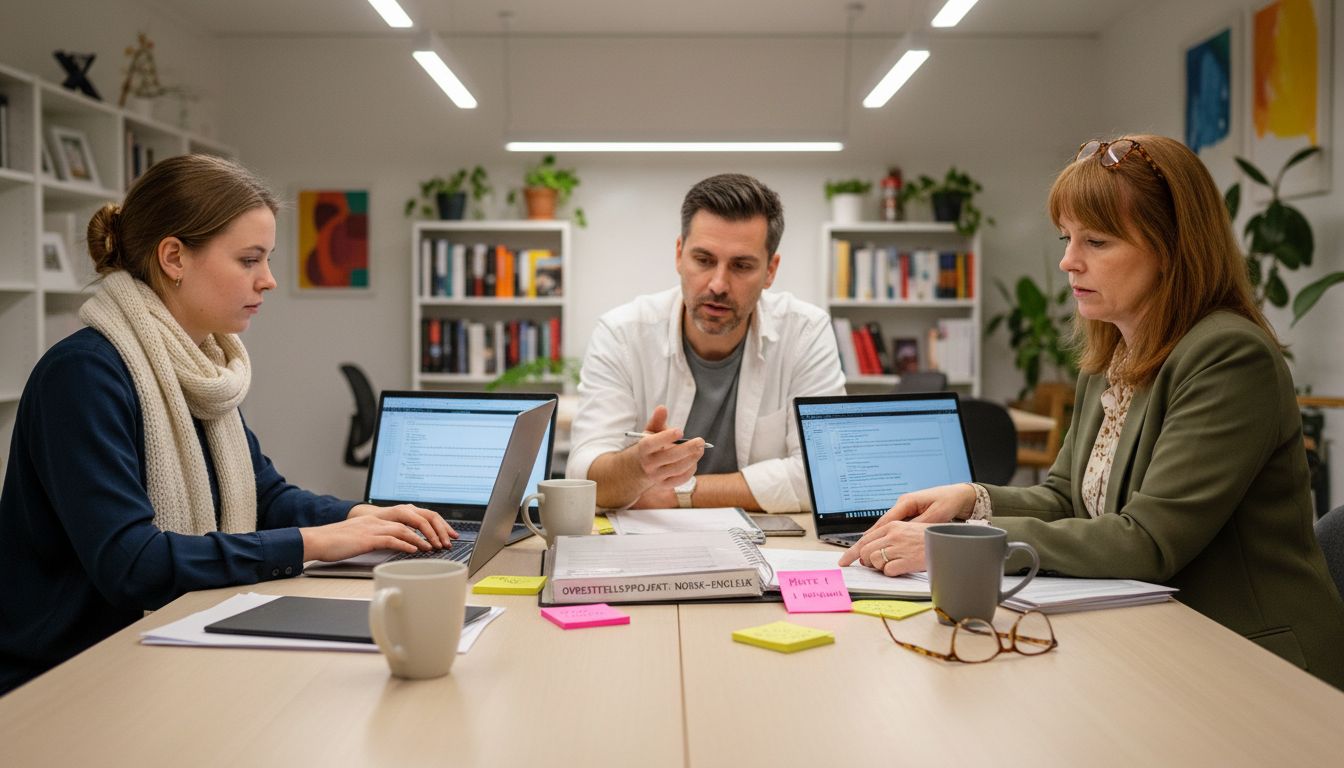 Oversettere som samarbeider i gjennomgangsprosessen