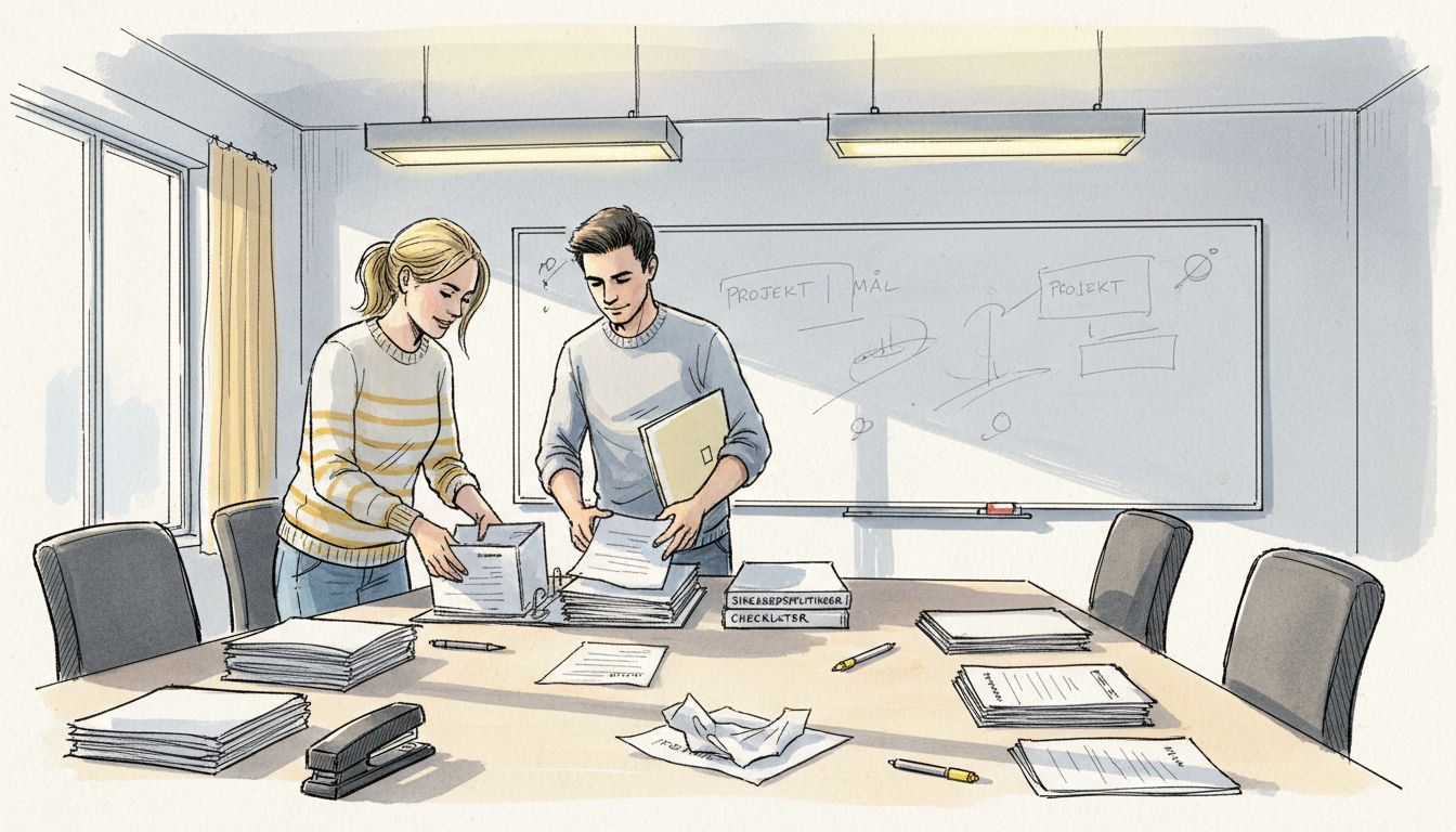 Kollegaer, der i fællesskab får styr på sikkerhedsdokumentationen