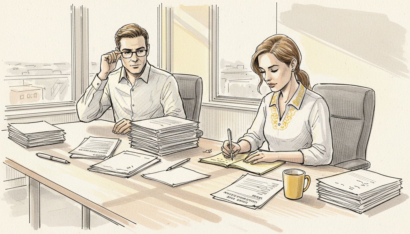 Fagfolk går gjennom etterlevelse i lederkontoret