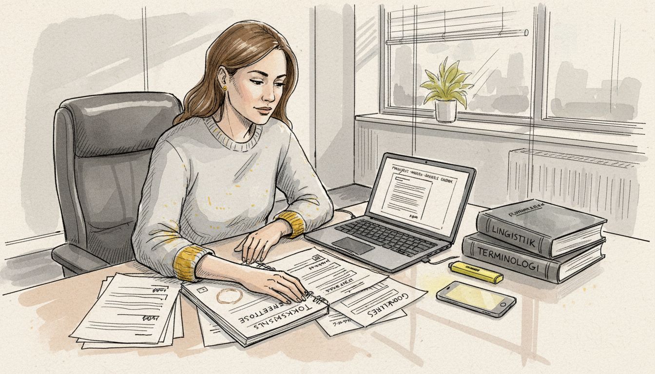 Språkekspert oppdaterer terminologidatabasen