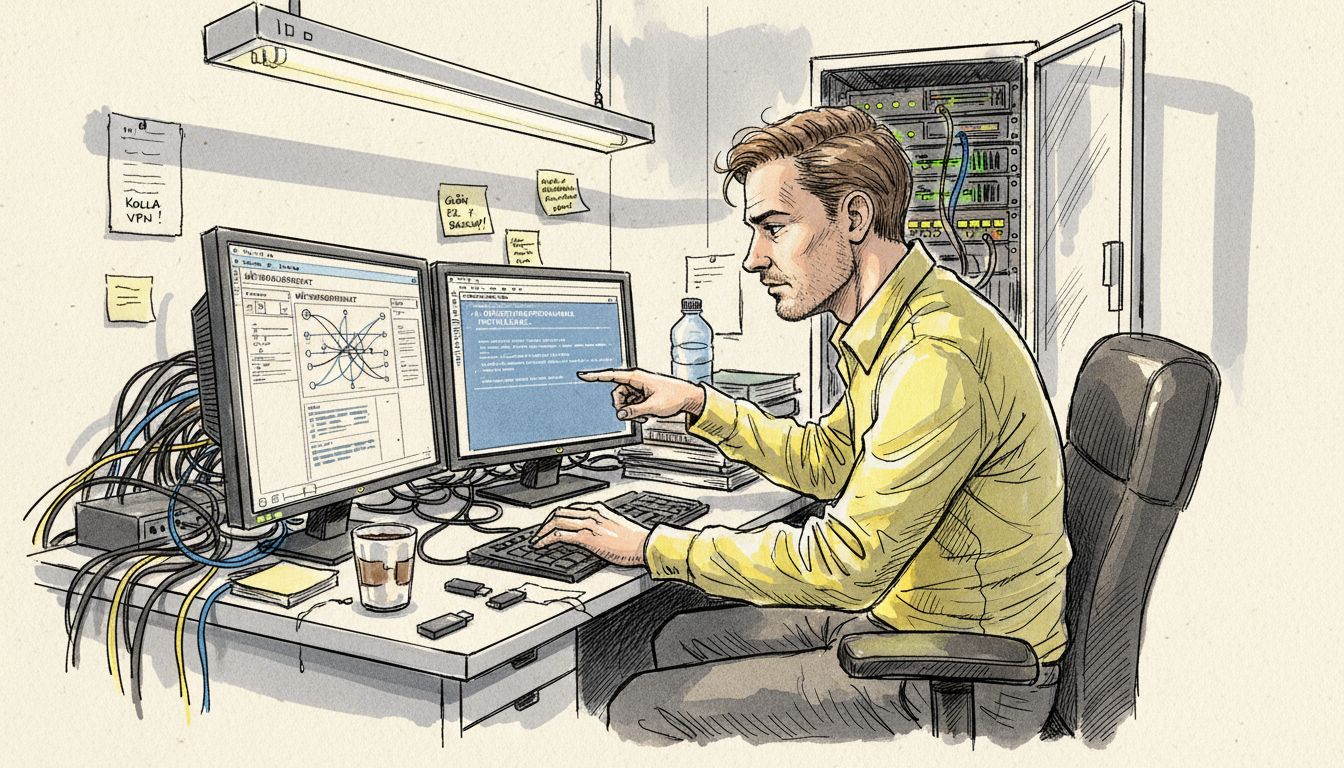 IT-specialist installerar ett AI-baserat översättningssystem