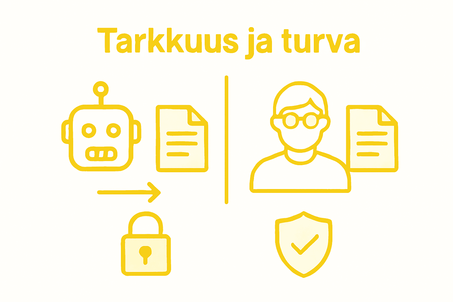 Havainnollistava kuva, jossa esitellään tekoälyn ja ihmisen roolit käännösprosessissa