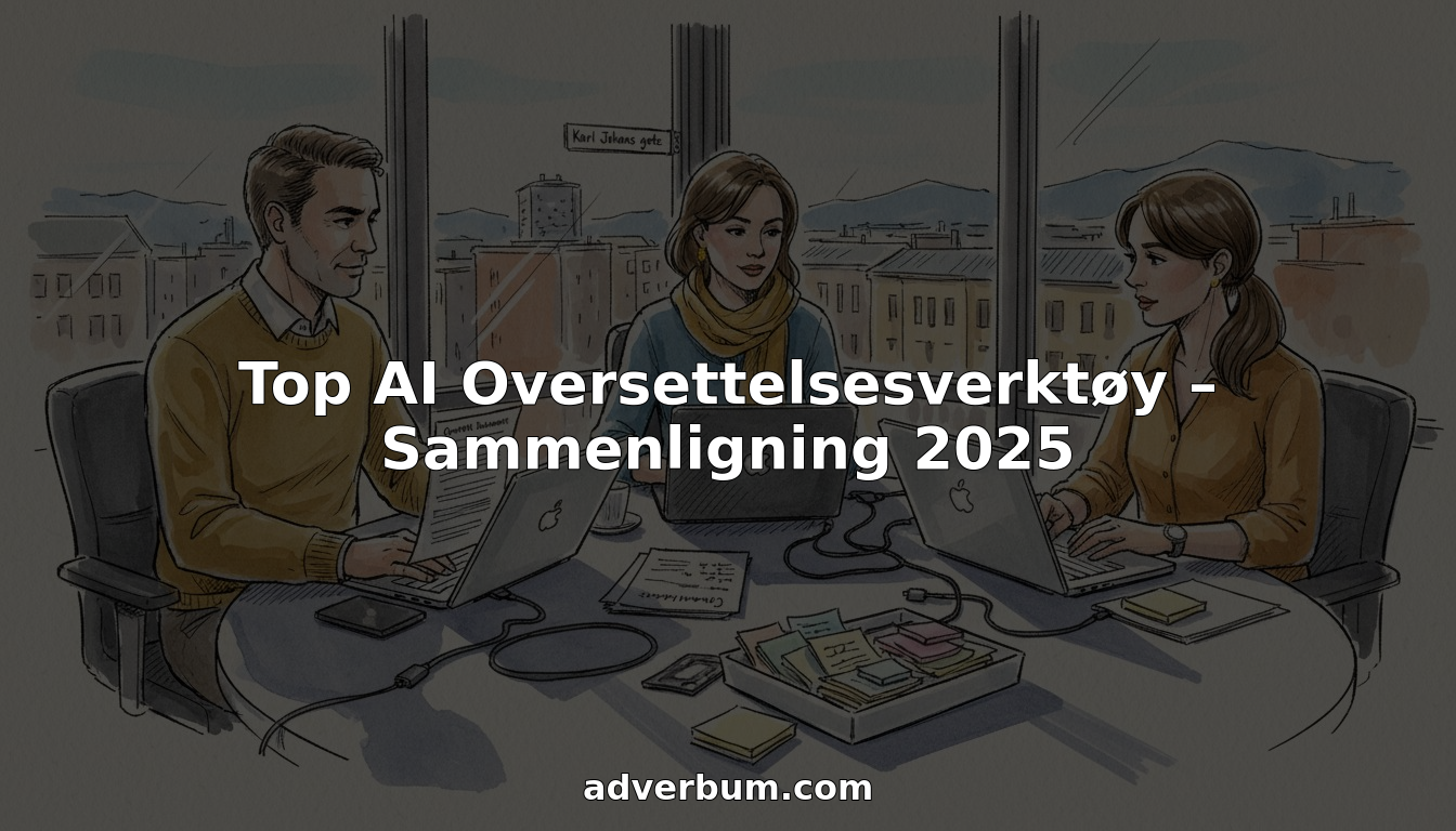 Et team som jobber med AI-oversettelse samarbeider tett i et moderne kontormiljø.