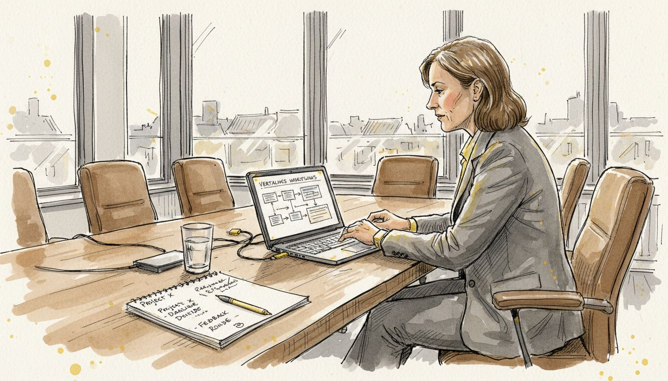 IT-manager beoordeelt het vertaalproces met behulp van AI