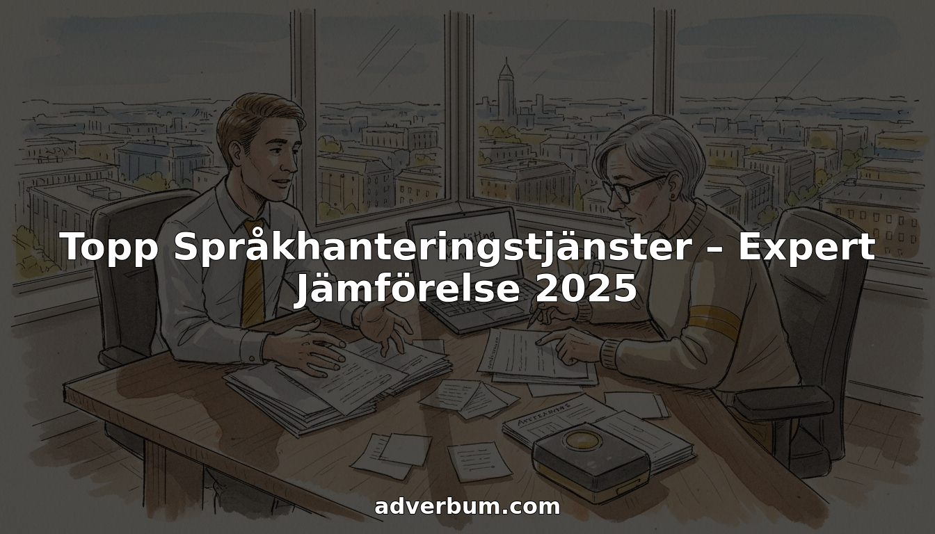 Ett team granskar översättningsdokument tillsammans på kontoret.