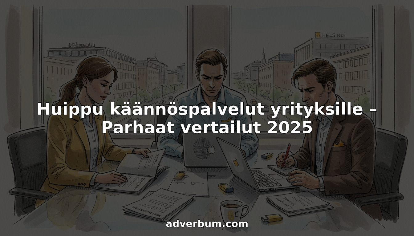 Käännöstiimi tekee tiivistä yhteistyötä toimistolla kaupungin keskustassa.