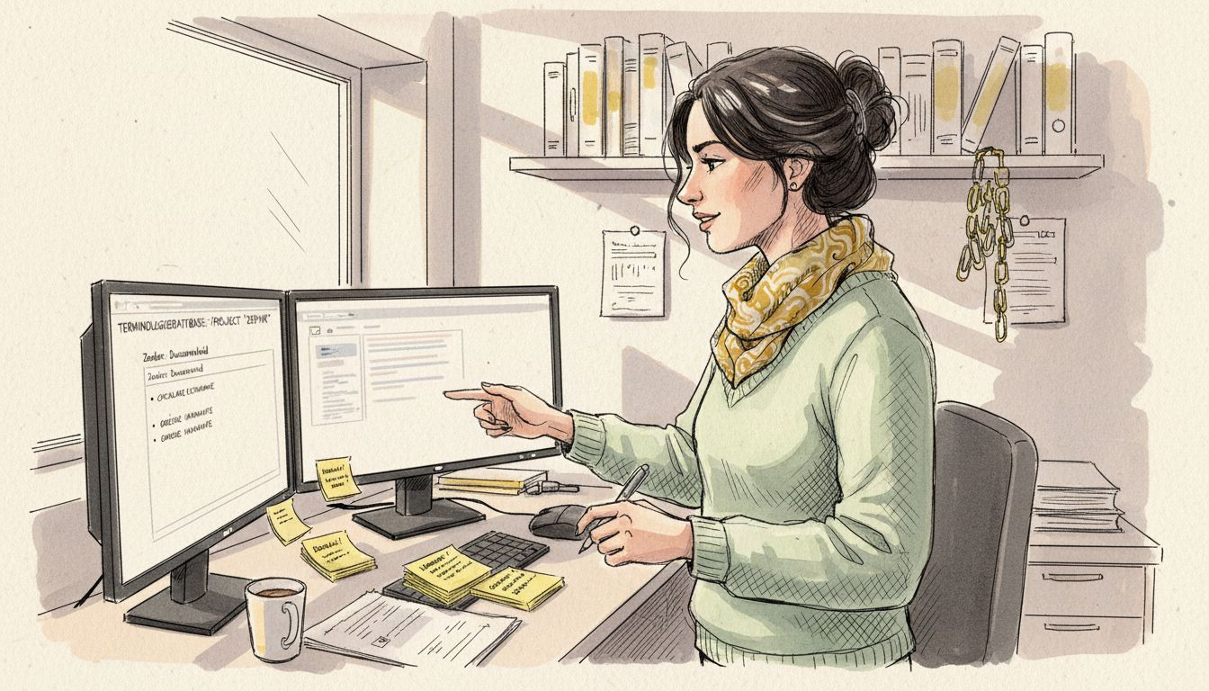 Projectmanager werkt met terminologiedatabase