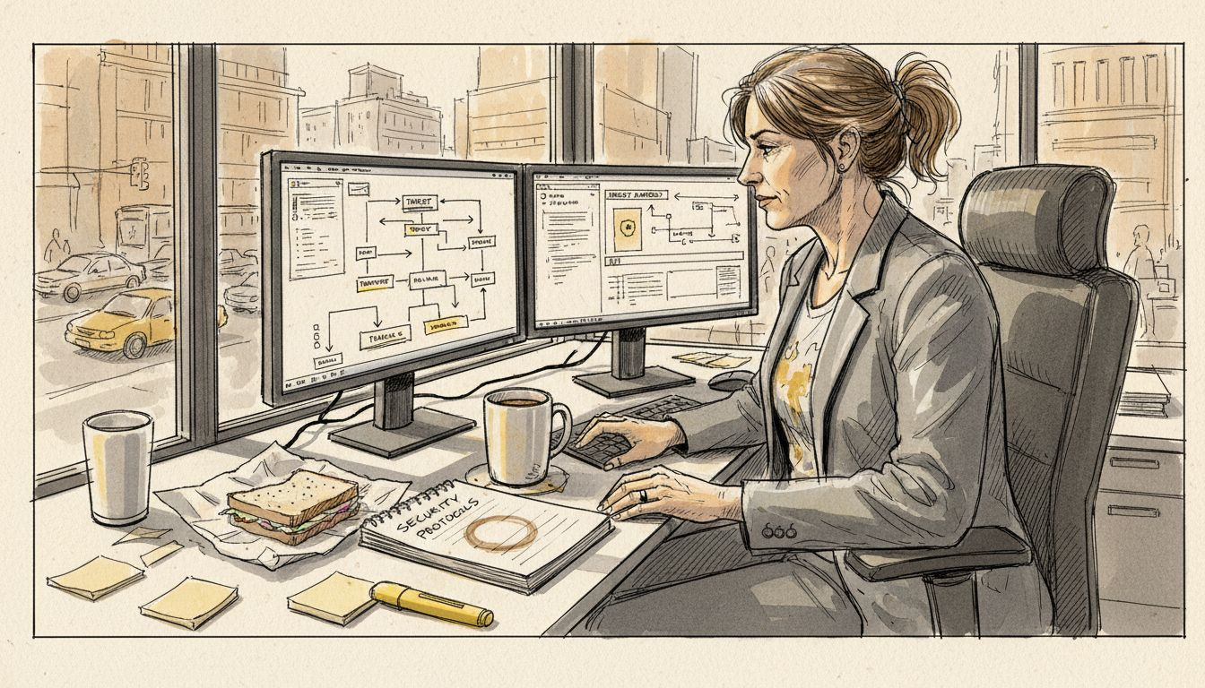 Analyst monitoring secure translation workflow