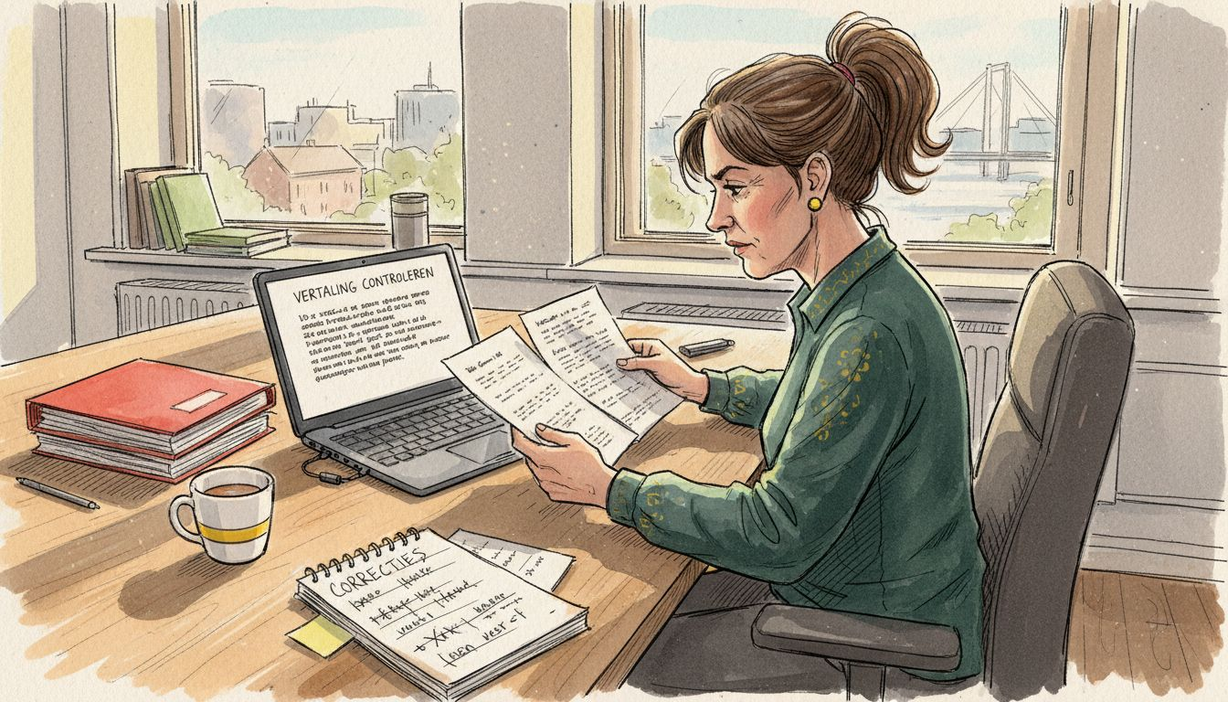 Vertaler beoordeelt vertaling die door AI is gegenereerd