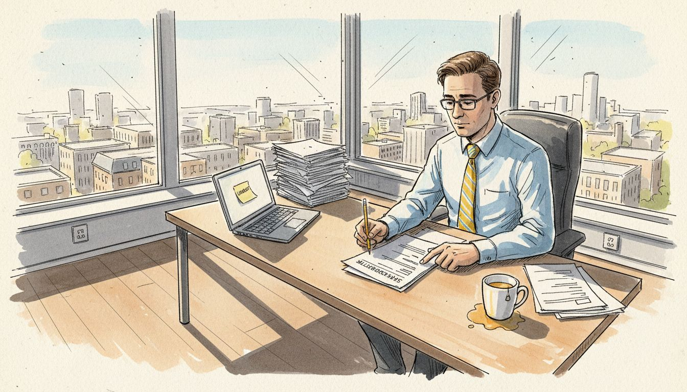 En compliance-ekspert gennemgår virksomhedens sikkerhedsprocedurer og dokumentation.