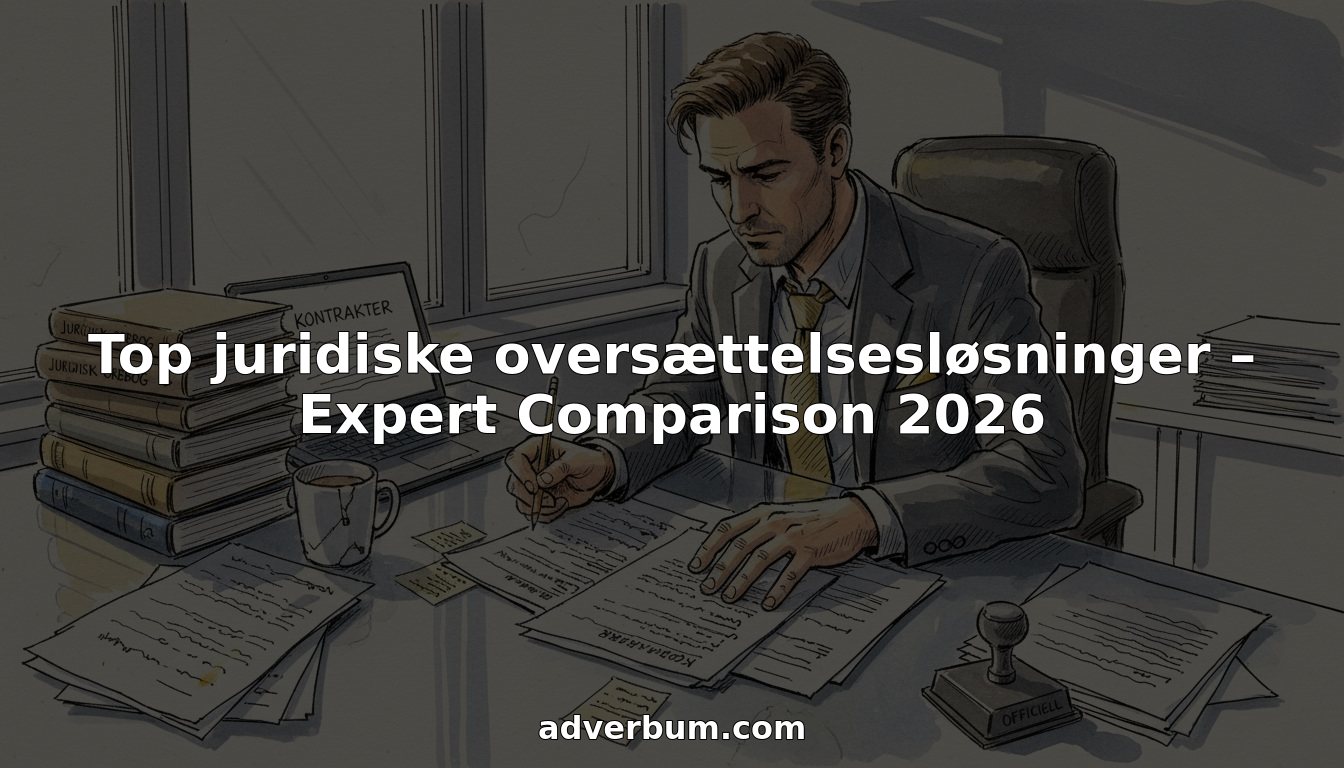 En juridisk oversætter sidder på kontoret og sammenligner dokumenter for at sikre, at alle detaljer stemmer overens.