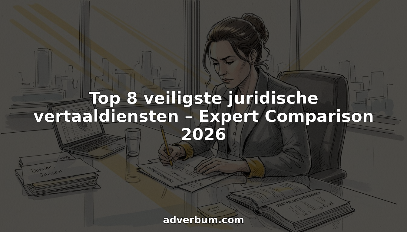 Een juridisch vertaler buigt zich over een contract aan een glazen tafel.