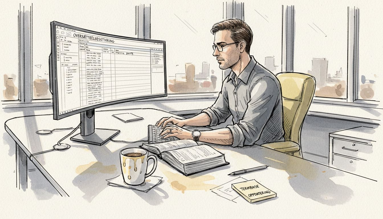 Leder gennemgår arbejdsgangen for oversættelser, hvor både kunstig intelligens og menneskelig ekspertise indgår.