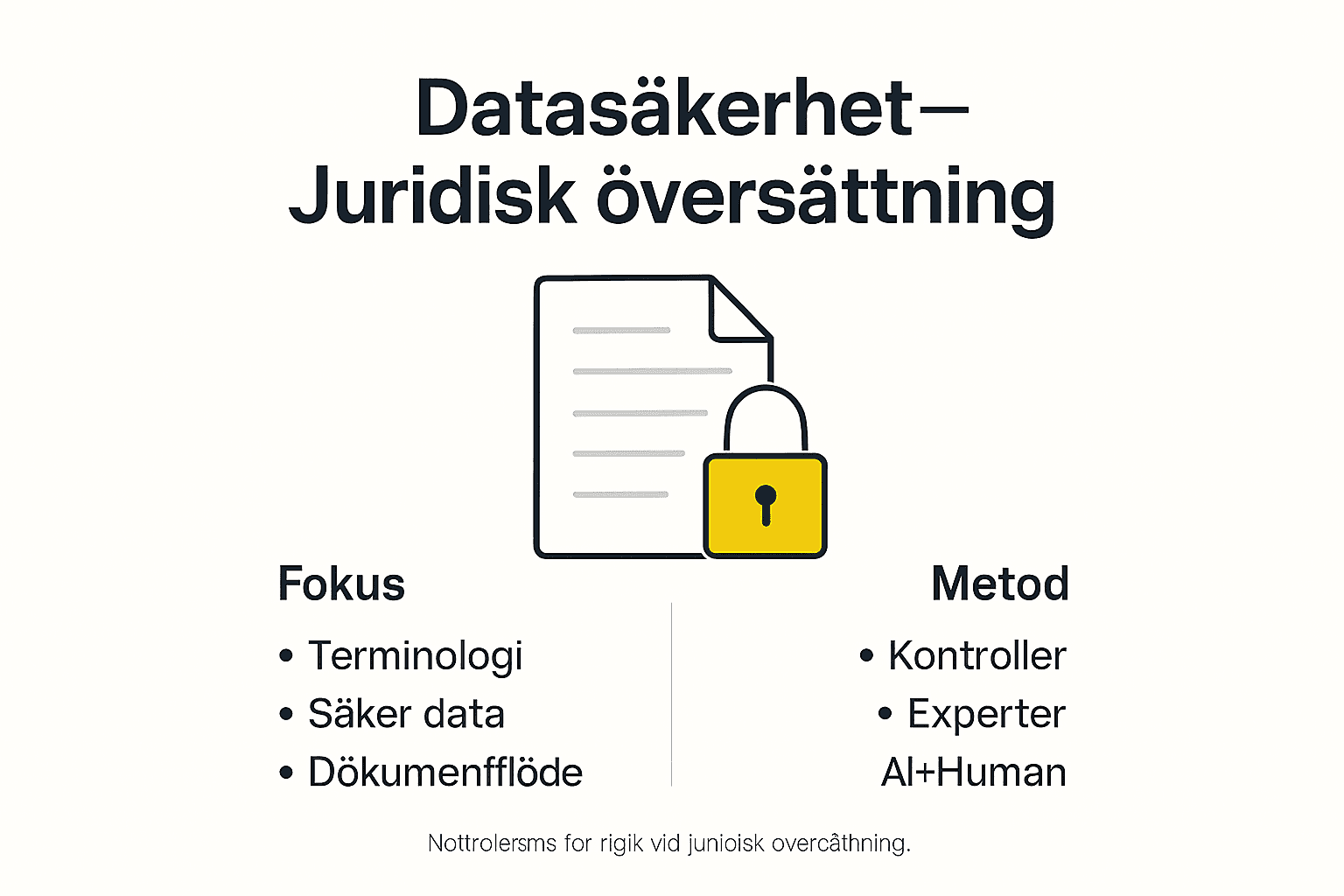 Grafisk översikt över datasäkerhet och arbetsflöden vid översättningsarbete
