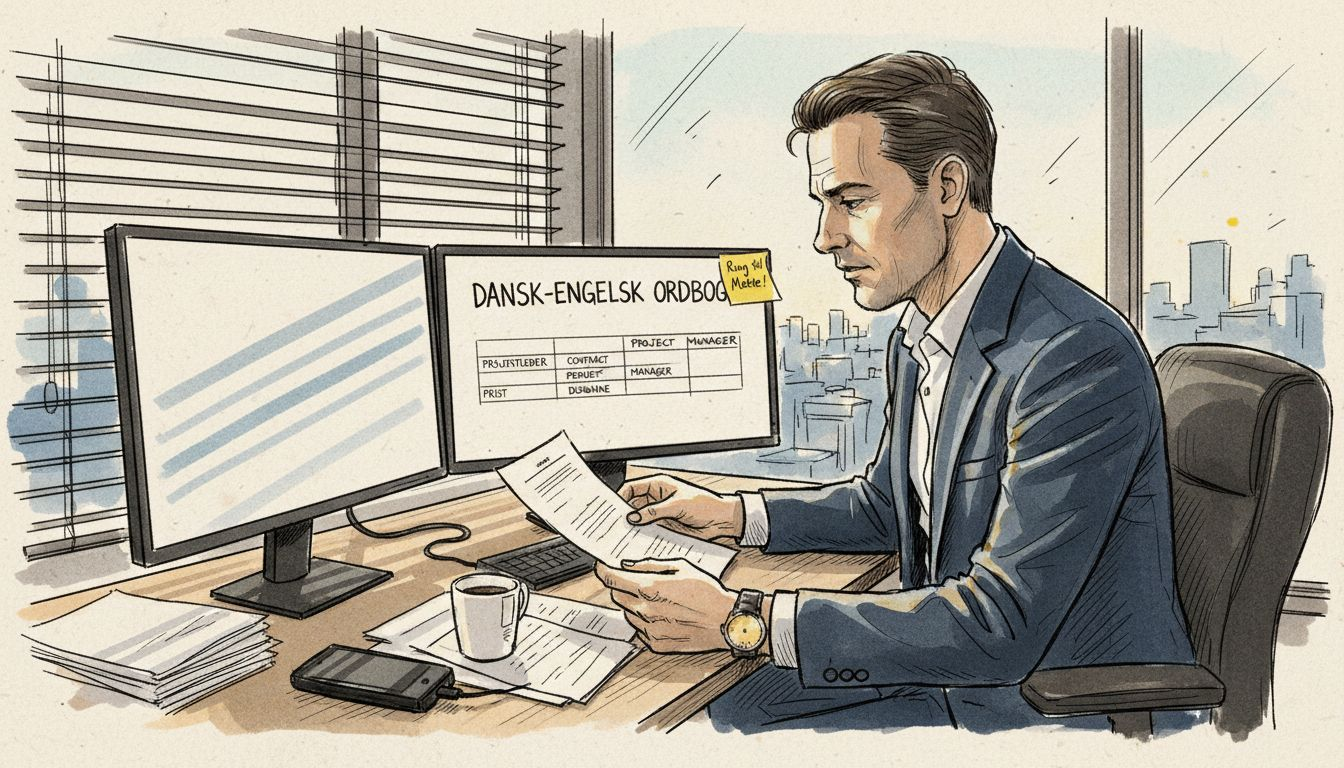 Projektlederen sikrer, at oversættelsesprocessen foregår sikkert og efter alle retningslinjer.