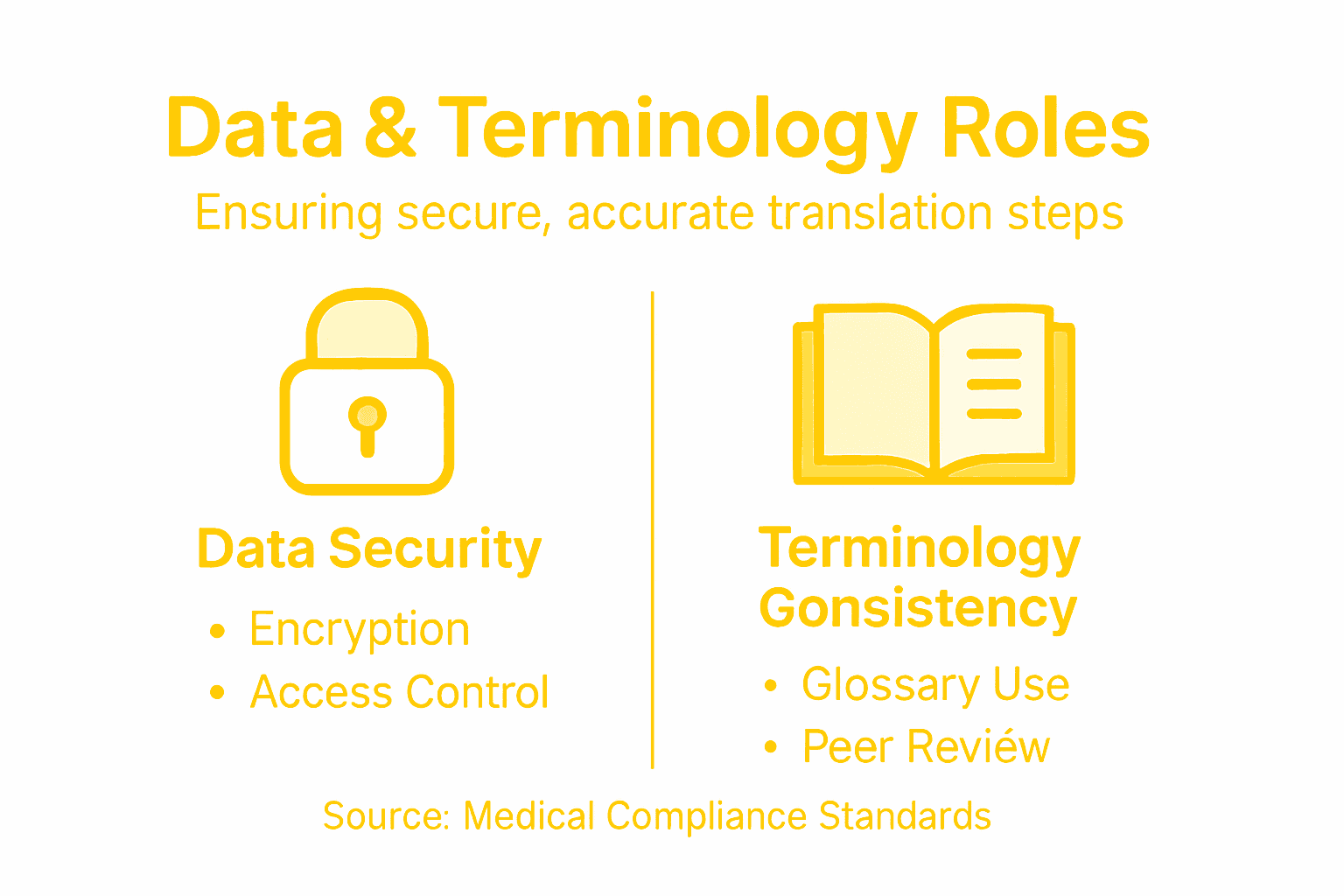 Infographic about data security and translation accuracy