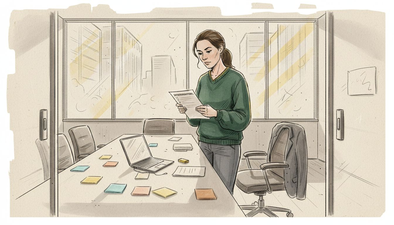 Projektledare med checklista för datasäkerhet