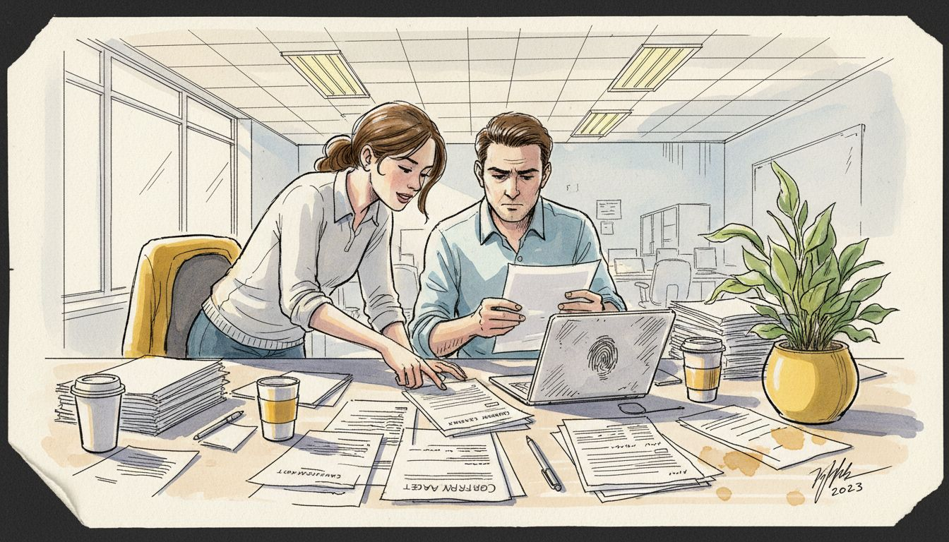 Linguists collaborating on translation workflow