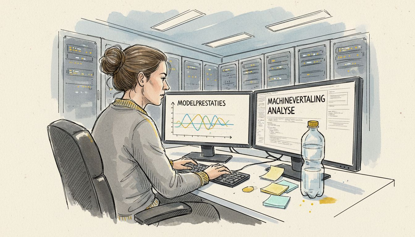 IT-specialist onderzoekt de werking van een neurale vertaalsysteem.