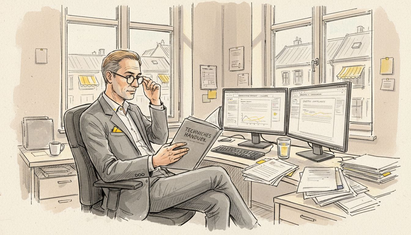 Ein Blick ins Arbeitszimmer eines Fachübersetzers während seiner täglichen Übersetzungstätigkeit