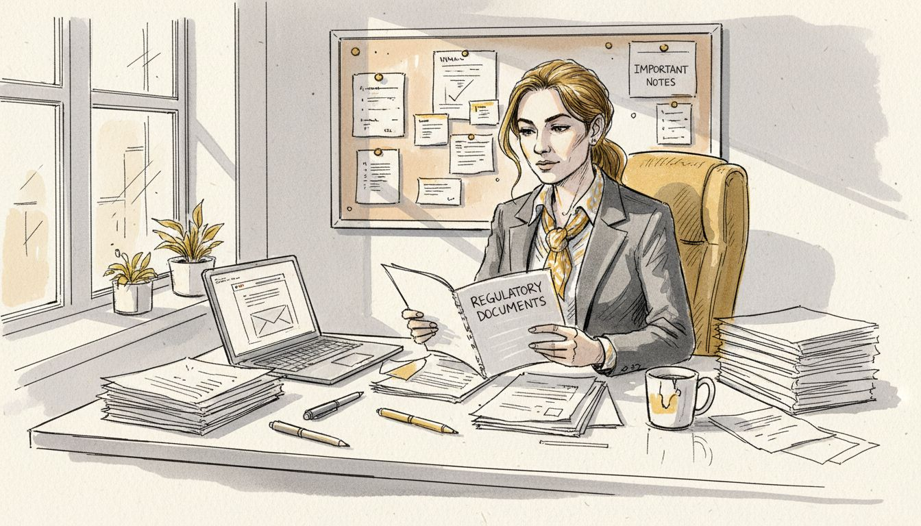 Woman planning translation project in office