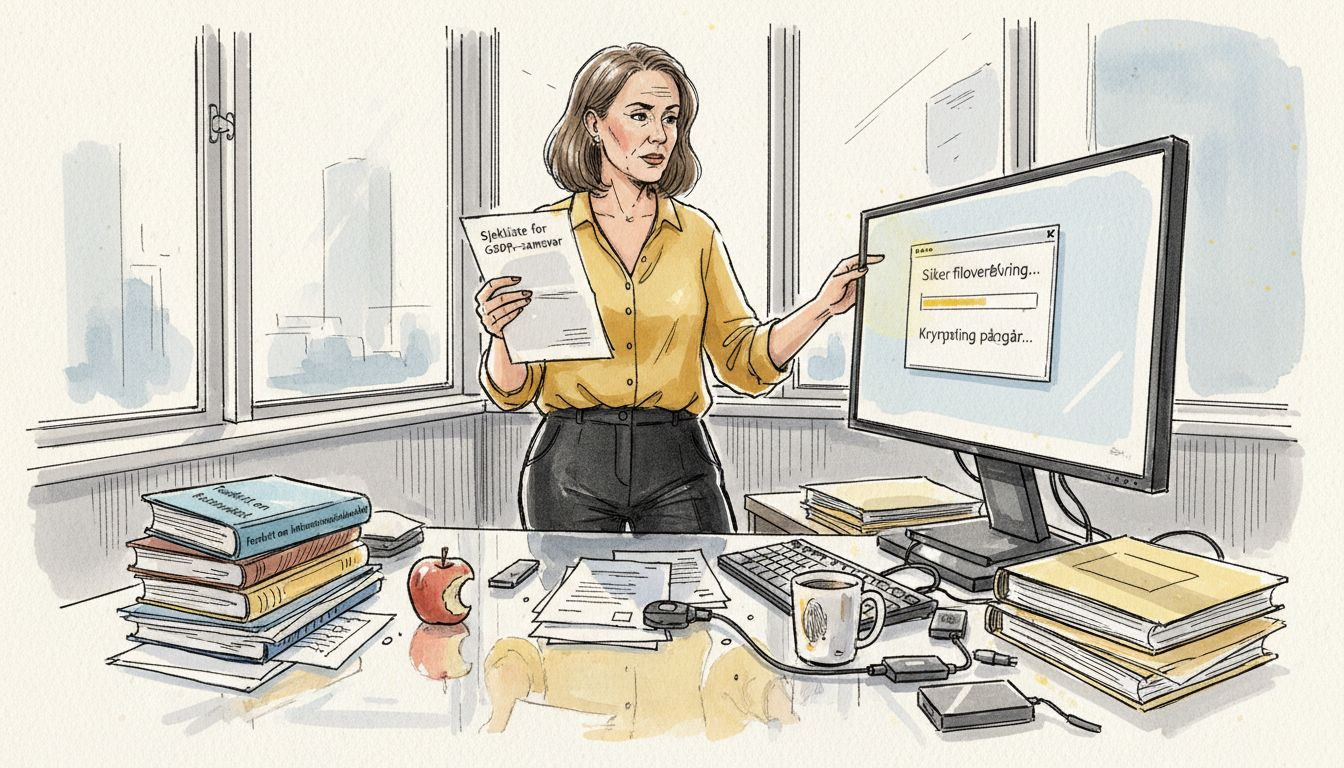 Leder går gjennom sjekkliste for sikkerhet ved oversettelser