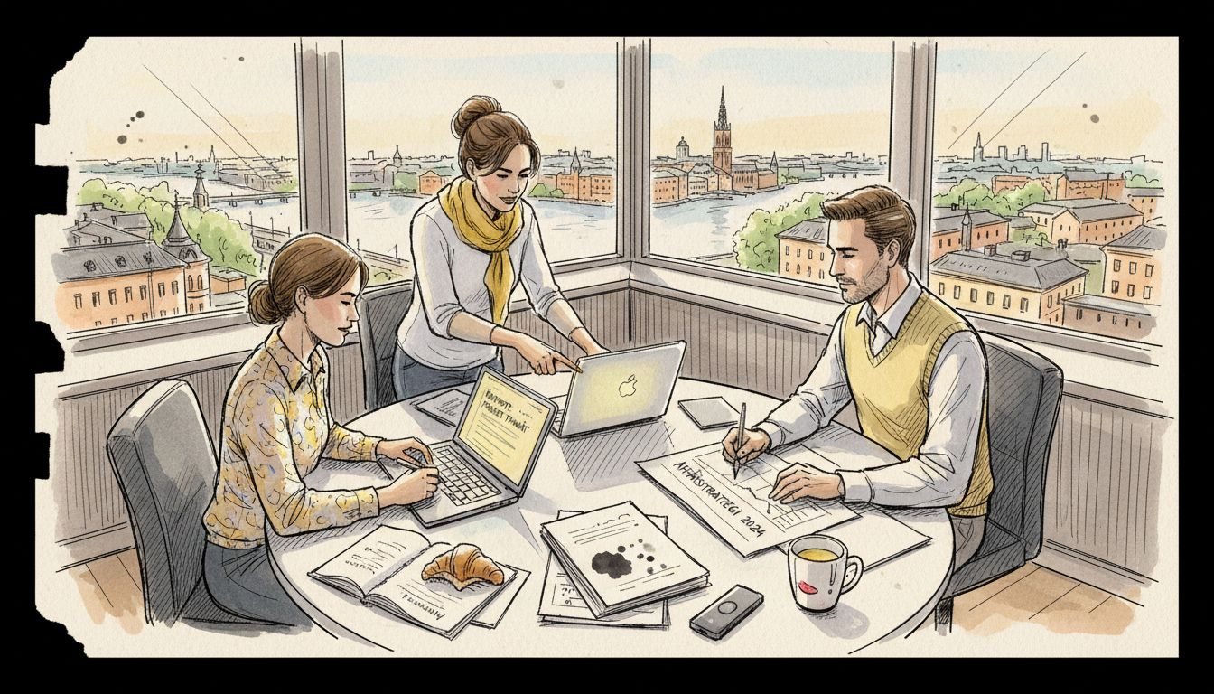 Affärsteamet samarbetar smidigt med hjälp av översättningsverktyg