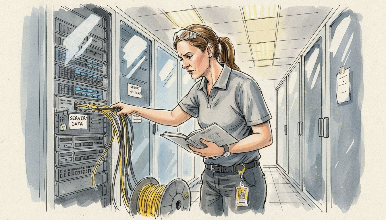 Systemansvarlig gjennomgår sensitive servere