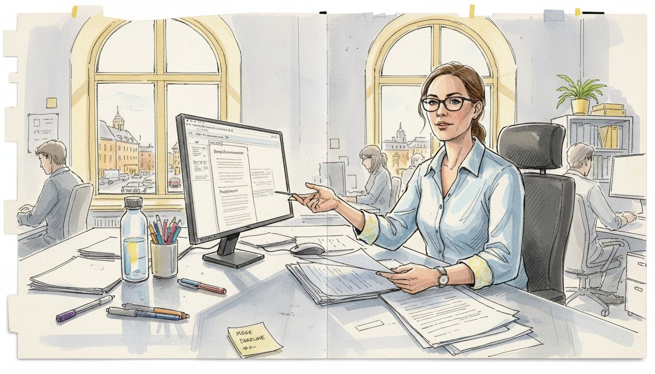 Projektlederen gennemgår oversættelser inden for life science