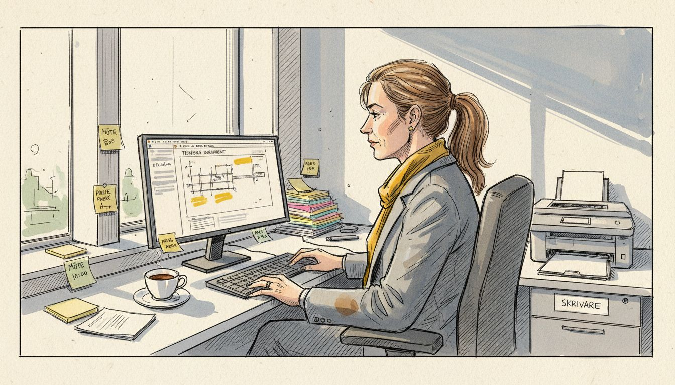 Projektledaren går igenom upplägget för den tekniska översättningen