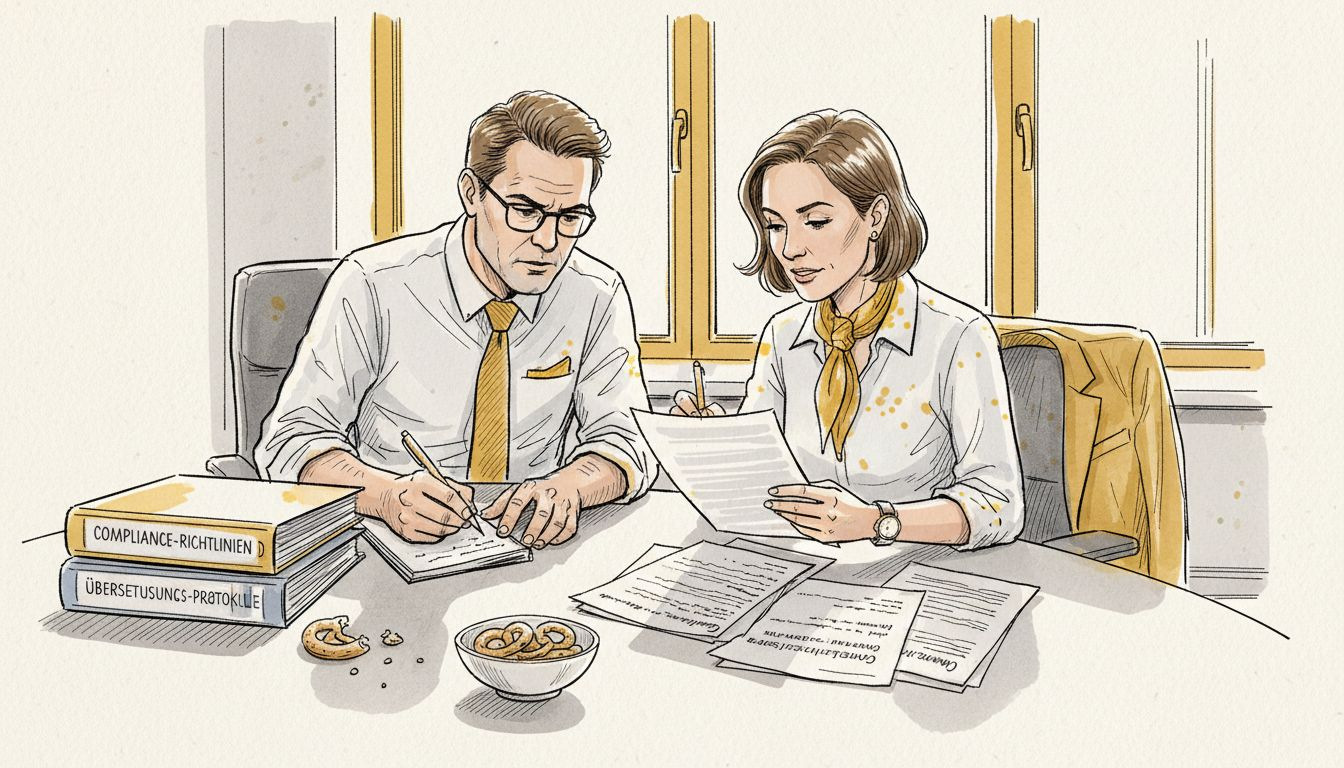 Fachleute für Compliance nehmen Übersetzungen genau unter die Lupe.